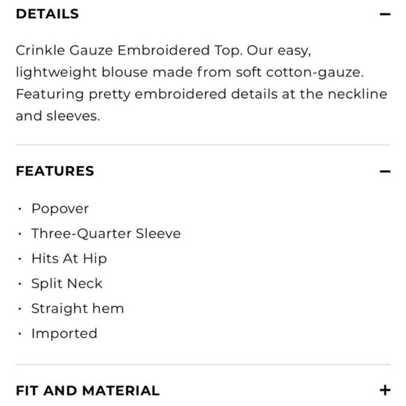 Talbots Woman's Plus-Size Crinkle Gauze Embroider Bohemian Hippie Tunic Sz 2x - Picture 3 of 10